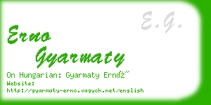 erno gyarmaty business card